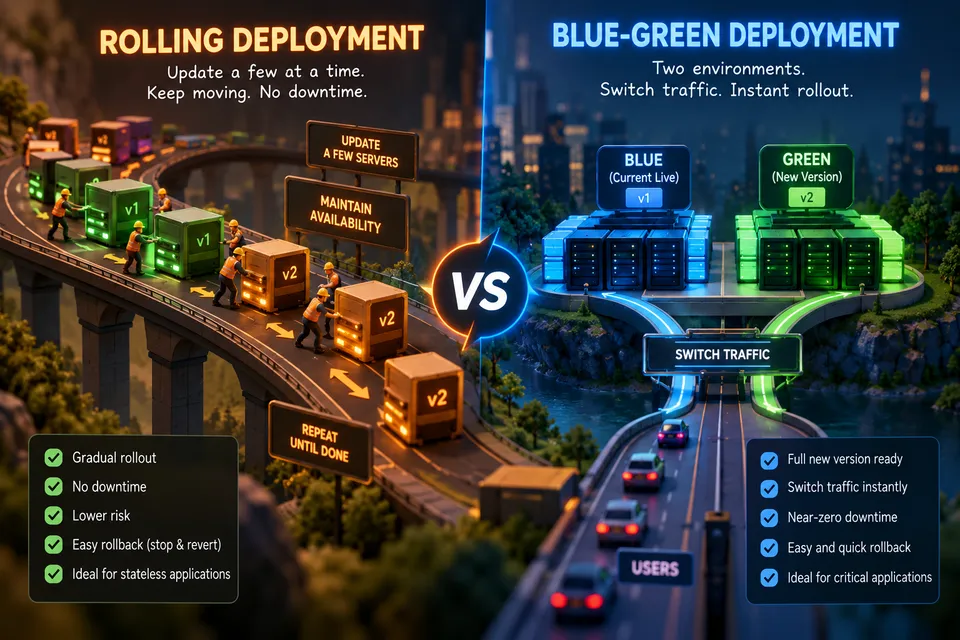 Rolling vs Blue-Green Deployment: Zero-Downtime Releases